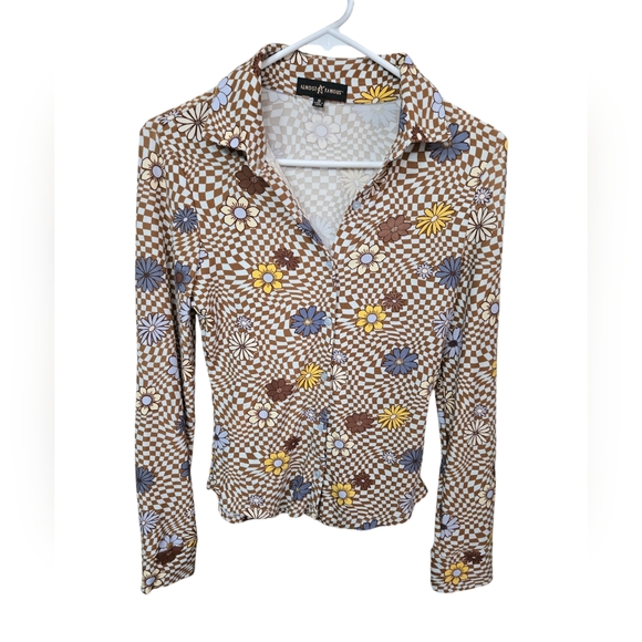 Almost Famous Tops - ###Almost Famous Floral Long sleeve Blouse